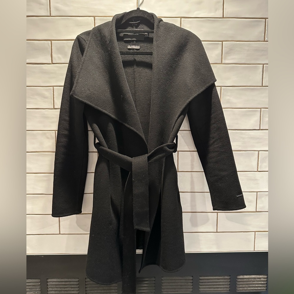 Tahari Wool Wrap Coat
